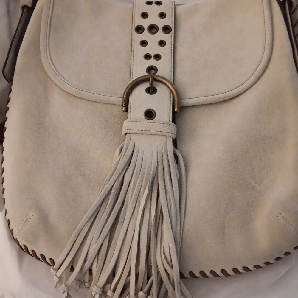 Vintage Coach Suede fringe Hobo/Crossbody Shoulder Bag